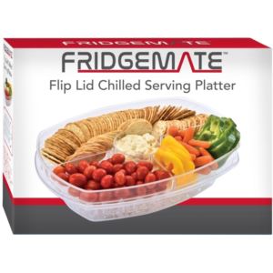 Flip Lid Serving Platter with Ice Chamber