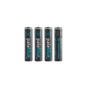Pale Blue Lithium Ion Rechargeable AAA Batteries. 4 pack.