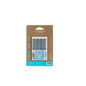 Pale Blue Lithium Ion Rechargeable AA Batteries - 8 pack