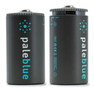 Pale Blue Lithium Ion Rechargeable D Batteries.2 pack.