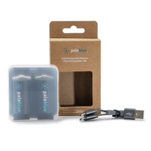 Pale Blue Lithium Ion Rechargeable C Batteries- 4 pack