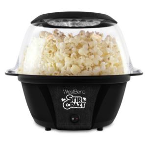 Stir Crazy Sitrring OIl Popcorn Machine w/ Serving Bowl Black