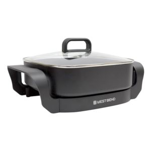 12" Electric Skillet w/ Diamond Shield Black