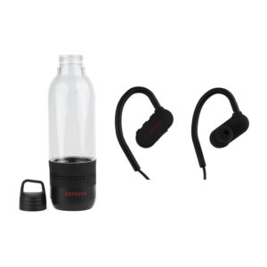 Get Fit Sport Kit - Earbuds & Water Bottle w/ Speaker