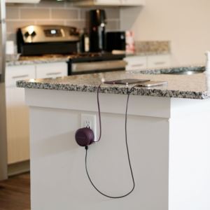 ChargeHub Retract with 4,000mAh Power Bank - (Plum Metallic)
