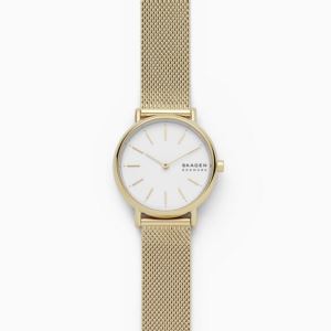 Signatur Slim Gold-Tone Steel-Mesh Watch