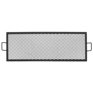Sunnydaze X-Marks Rectangle Fire Pit Cooking Grill - 40 Inch