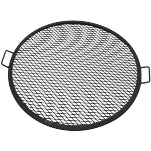 Sunnydaze X-Marks Fire Pit Cooking Grill Durable Steel - 30-Inch
