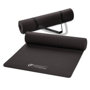 Circuit Fitness TPE Exercise Mat - Midnight Black - 1/4" (6mm)