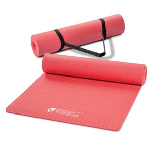 Circuit Fitness TPE Exercise Mat - Coral Pink - 1/4" (6mm)