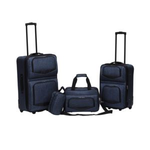 4pc Luggage Set Denim Blue