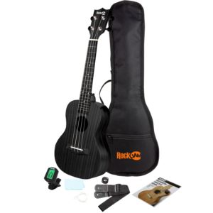 Premium Soprano Ukulele Starter Kit Black