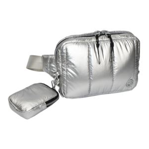 Metallic Quilted Passport Sling Size 9"
