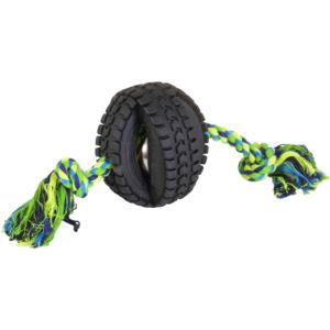 Pet Qwerks Single Rope X-Tire Jingle Ball
