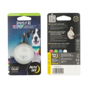 Spot Lit XL Rechargeable Collar Light - Disco-O Select