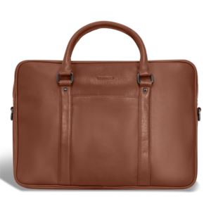 Onyx Leather Slim Briefcase Size 16.3"x11.6"