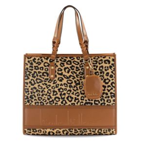Signature Oversized Tote - (Leopard with Tan trim)