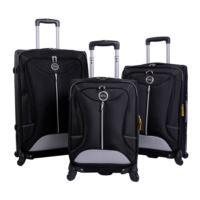 bob mackie tek collection 3 piece luggage set