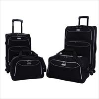 bob mackie tek collection 3 piece luggage set
