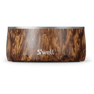 32oz Stainless Steel Dog Bowl Teakwood