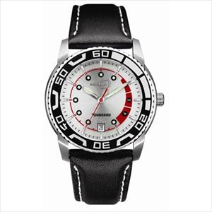 Men's Sport Watch with Black Leather Strap