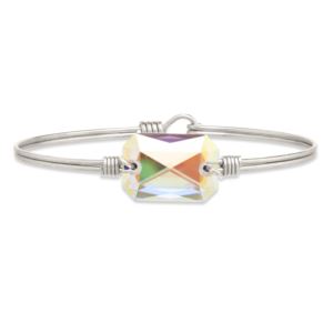 Dylan Bangle Bracelet in Crystal AB Size 7.5