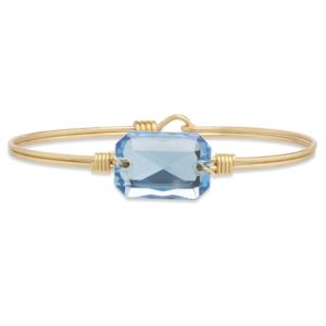 Dylan Bangle Bracelet in Aquamarine Size 7.5