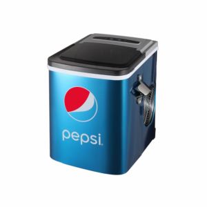 26 Lbs Stainless Steel Ice Maker Built in Bottle Opener Blue