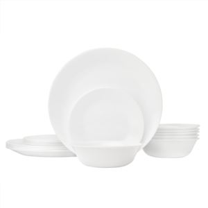 Livingware White Frost 18pc Round Dinnerware Set