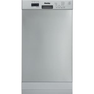 18-inch Built-in Dishwasher with Front Controls in Stainless Steel