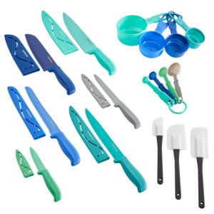 23pc Resin Knife Set w/ Gadgets Blue