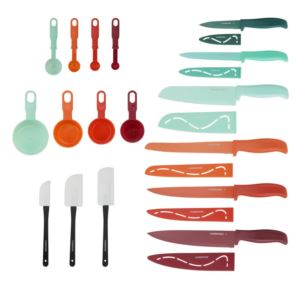 23pc Resin Cutlery Set Multi-Colored