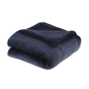 PlushLux Filled Blanket - (Full Queen) - (Midnight Blue)