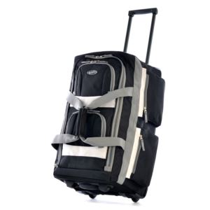 22" 8 Pocket Rolling Duffle Black- 