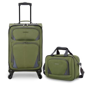 US Traveler Forza 2pcs 23" Softside Spinner/14" Tote Set", Green