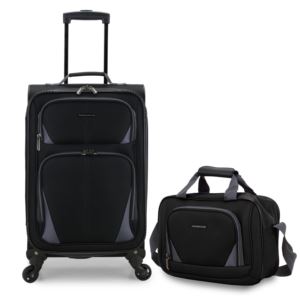 US Traveler Forza 2pcs 23" Softside Spinner/14" Tote Set",, Black