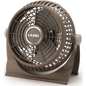10 In. Breeze Machine Pivoting Floor/Table Fan - Brown