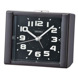 Aoki Square Metallic Black Alarm Clock