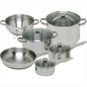 Vesta Stainless 10Pc Cookware Set