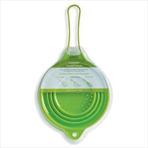 10" Collapsible Silicone Colander -Green