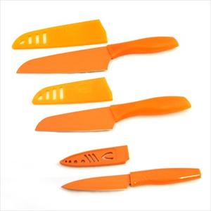 Santoku Set with Parer (Orange)