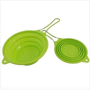 8" & 10" Silicone Colanders (Green)