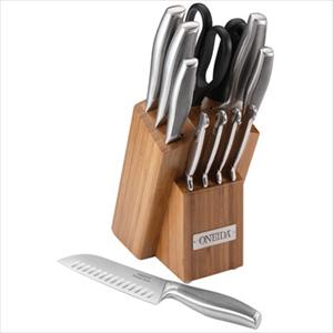 12-Pc Stainless Cutlery Set w/ Block