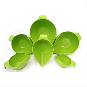 6PC BOWL SET, 1-2-4-6-8-12 CUP (GREEN APPLE)