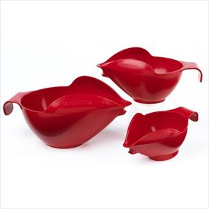 3PC BOWL SET, 1-2-4 CUP (EMPIRE RED)