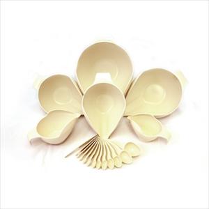 18PC BOWL & MEASURING SET (ALMOND CREAM)
