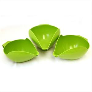 3PC BOWL SET, 6-8-12 CUP (GREEN APPLE)