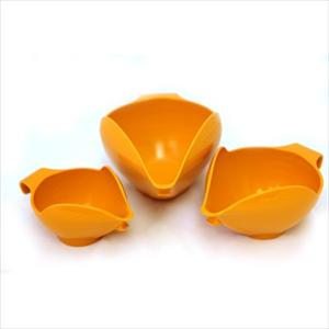 3PC BOWL SET, 1-2-4 CUP (TANGERINE)