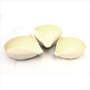 3PC BOWL SET, 6-8-12 CUP (ALMOND CREAM)